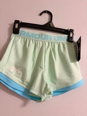 Under Armour Girls Light blue  Athletic Shorts. Size 5